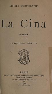 Cover of: La Cina by Louis Bertrand