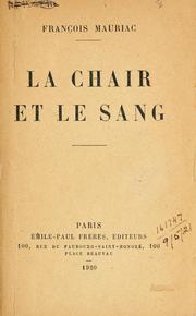 Cover of: La chair et le sang.