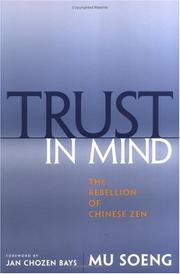 Cover of: Trust in Mind by Mu Soeng, Jan Chozen Bays
