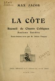 Cover of: La côte: recueil de chants celtiques anciens inédits