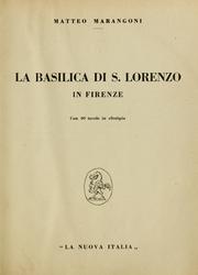 Cover of: La basilica di S. Lorenzo in Firenze