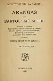 Cover of: Arengas de Bartolomé Mitre by Bartolomé Mitre