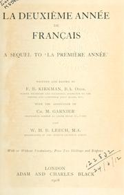 Cover of: deuzième année de français: a sequel to "La première année."