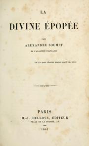 Cover of: La divine épopée.