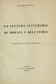 Cover of: La cultura letteraria di Trieste e dell'Istria