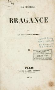 Cover of: La duchesse de Bragance