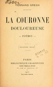 Cover of: couronne douloureuse: poèmes.