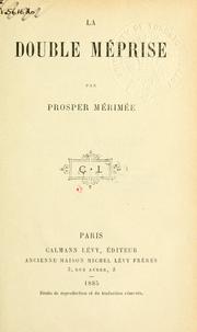 Cover of: La double méprise. by Prosper Mérimée