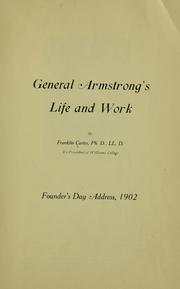 General Armstrong's life and work by Franklin Carter