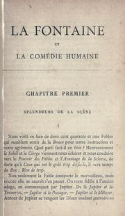 Cover of: La Fontaine et la Comédie humaine, suivi du langage des animaux.