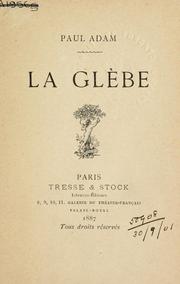 Cover of: glebe.
