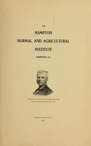 Cover of: The Hampton normal and agricultural institute, Hampton, Va. ... by Hampton institute, Hampton, Va