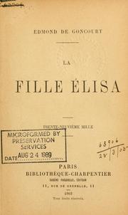 Cover of: La fille Élisa.