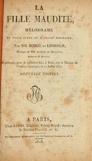 Cover of: fille maudite: mélodrame en trois actes et à grand spectacle