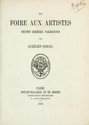 Cover of: foire aux artiste, petites comédies parisiennes.