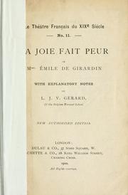 Cover of: La joie fait peur by Delphine de Girardin, Delphine de Girardin