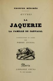 Cover of: La Jaquerie by Prosper Mérimée