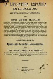 Cover of: La literatura española en el siglo 14 [general, regional y americana) aumentada con un apéndice sobre la literatura hispano-americana