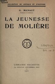 Cover of: La jeunesse de Molière.