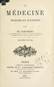 Cover of: médicine, histoire et doctrines.