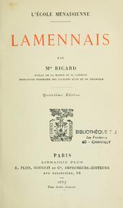 Cover of: Lamennais by Antoine Ricard
