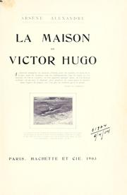 Cover of: maison de Victor Hugo.