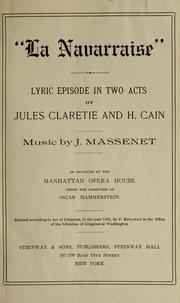 Cover of: "La Navarraise" by Jules Massenet