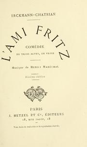 Cover of: L' ami Fritz by Emile Erckmann