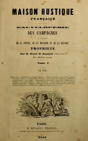 Cover of: La maison rustique française | Henri de Dombale