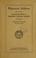 Cover of: Historical address delivered at the inauguration of Herbert McComb Moore as president of Lake Forest university November 4, 1921