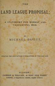 Cover of: The land league proposal by Michael Davitt