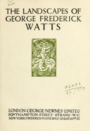 Cover of: landscapes of George Frederick Watts.
