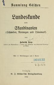 Cover of: Landeskunde von Skandinavien (Schweden, Norwegen und Dänemark)