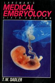 Cover of: Langman's medical embryology by Jan Langman