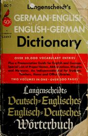 Cover of: Langenscheidt's German-English, English-German dictionary by Edmund Klatt