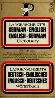 Cover of: Langenscheidt's German-English, English-German dictionary by K G Langenscheidt