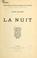 Cover of: La nuit.