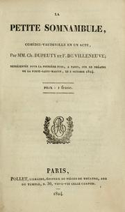 Cover of: La petite somnambule: comédie-vaudeville en un acte