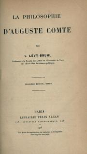 Cover of: La philosophie d'Auguste Comte