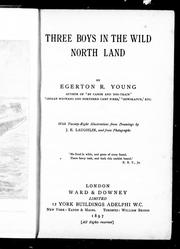 Cover of: Three boys in the wild north land by by Egerton R. Young ; with twenty-eight illustrations from drawings by J.E. Laughlin, and from photographs