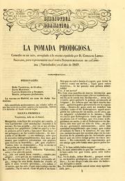 Cover of: pomada prodigiosa: comedia en un acto