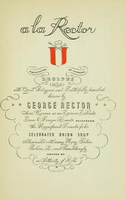 Cover of: A la Rector by George Rector