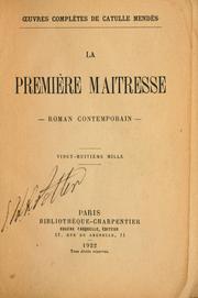 Cover of: La premi`ere maitresse