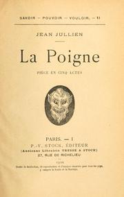 Cover of: poigne: piece en cinq actes.