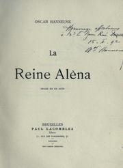 Cover of: La reine Alèna: drame en un acte.