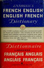 Cover of: Larousse's French-English, English-French dictionary electronic by Marguerite-Marie Du Bois