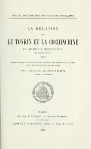 Cover of: La relation sur le Tonkin et la Cochinchine