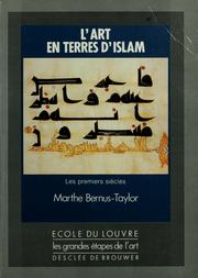 Cover of: L'Art en terres d'islam: Les Premiers siècles