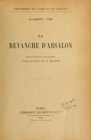 Cover of: revanche d'Absalon.: Ouvrage illus. de 60 gravures d'après les dessins de J.-L. Beuzon.