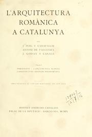 Cover of: L' arquitectura romanica a Catalunya by Josep Puig i Cadafalch